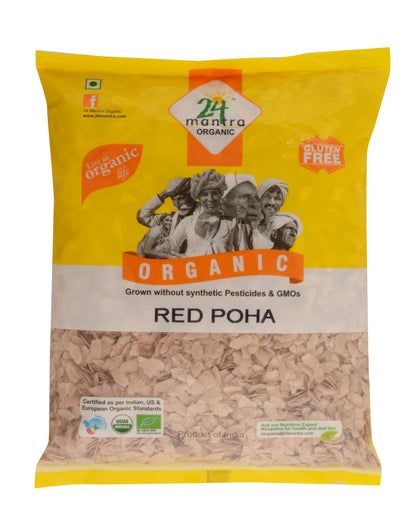 24 Mantra Red Poha (Flattened Rice) 500 Gm