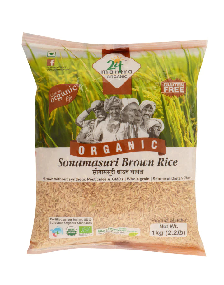 24 Mantra Sonamasuri Brown Rice Organic 1 Kg